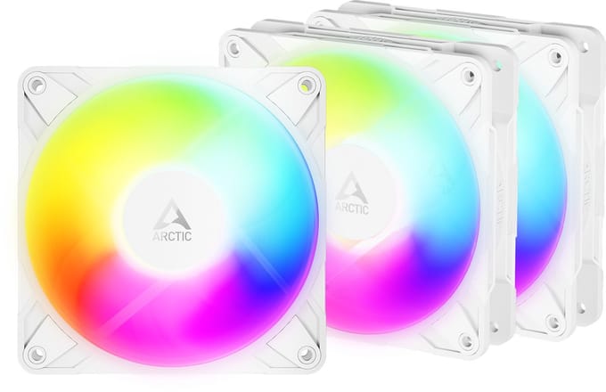Arctic P12 Pro Reverse A-RGB (White) - 3 Pack - Case ventilator - 120mm - Wit