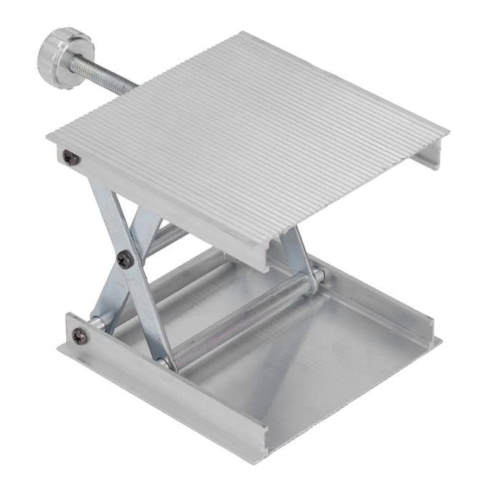Laboratorium Hefplatform 90x90mm Hoogte Verstelbaar Meetinstrument Handmatig Hefplatform zilver