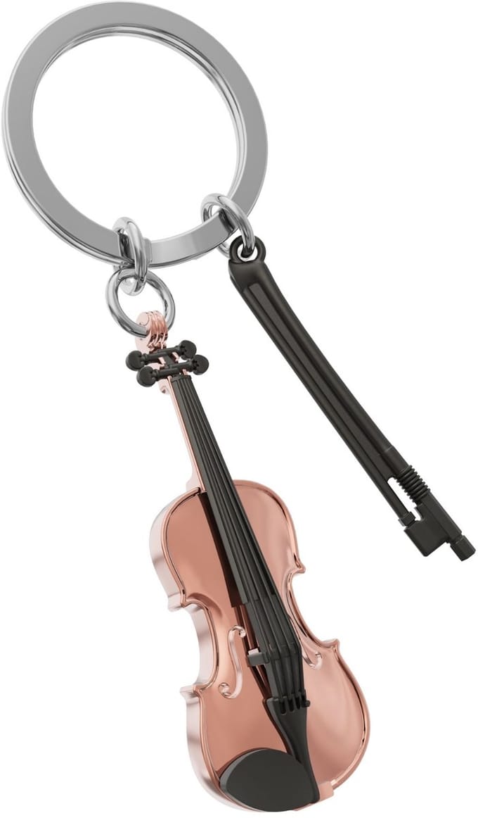 Metalmorphose Sleutelhanger Viool met strijkstok