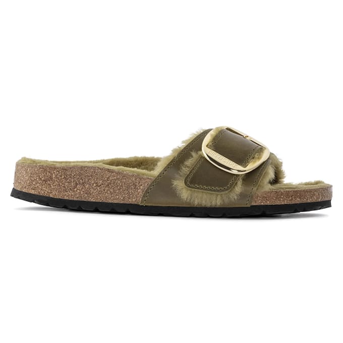 Damessandalen Birkenstock Madrid Big Buckle Shearling Oiled Leather