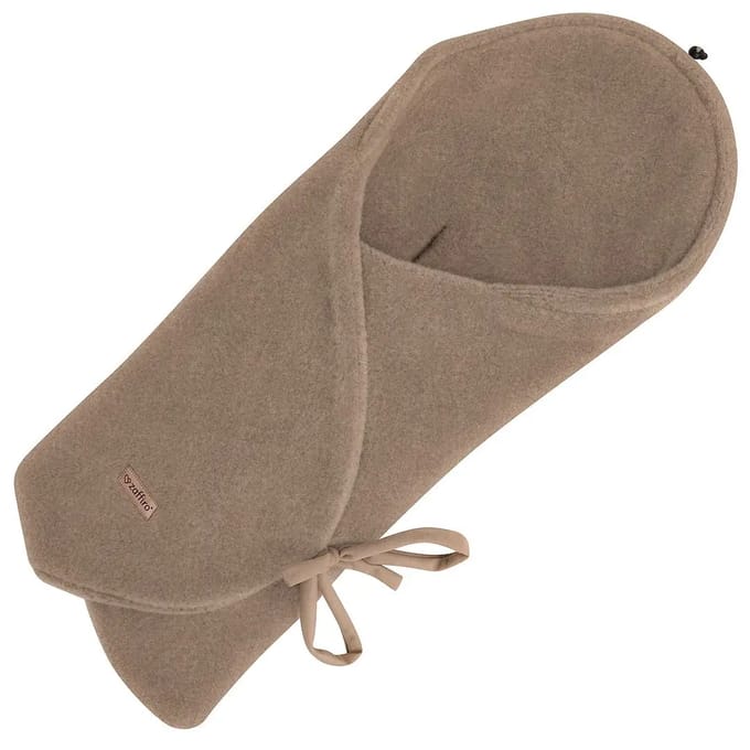 Dubbelzijdige wollen swaddle deken baby Zaffiro Sierra