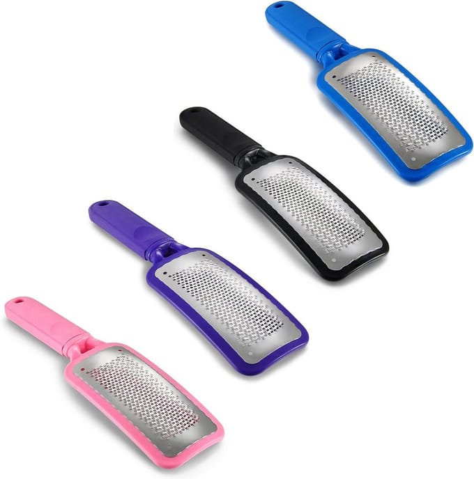 Voetvijl Set - Eelt Remover - Voetverzorging Thuis - Groot Oppervlak - 4 Stuks - Multicolor