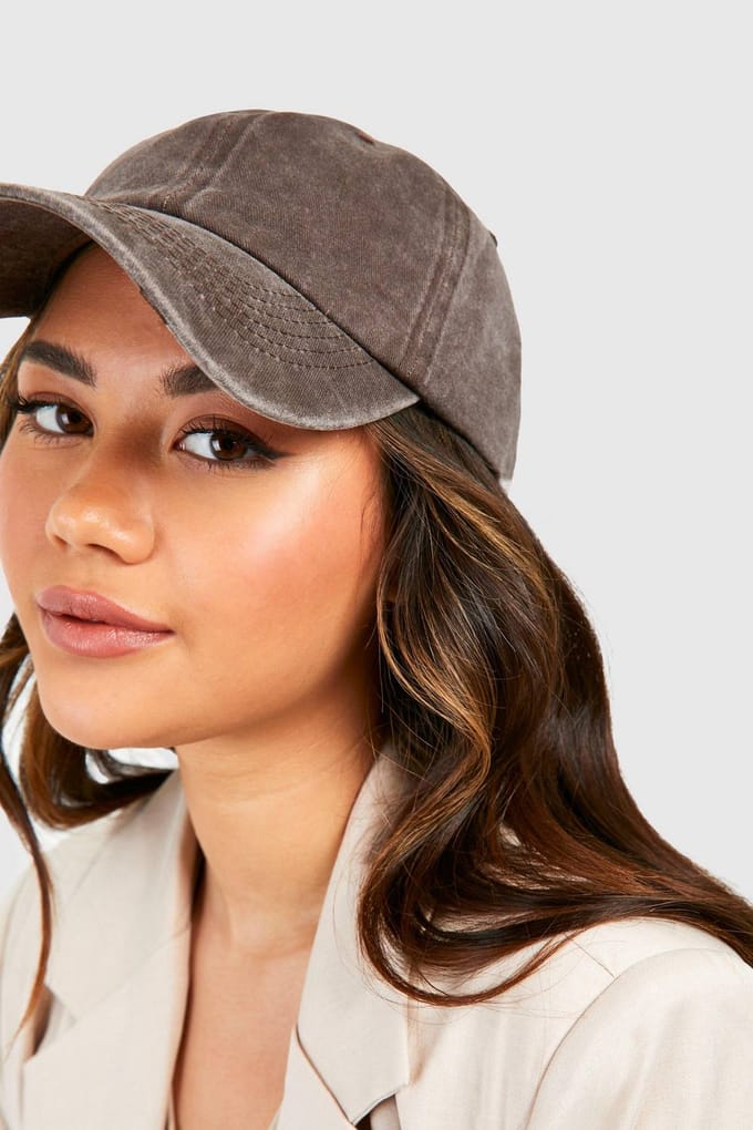 boohoo Dames Chocolade gewassen baseballpet | Chocoladebruin