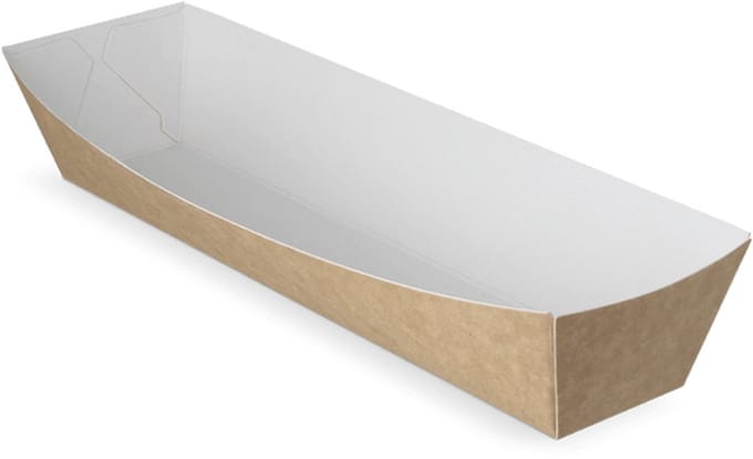 Snackbak Kraft A16 185x35x33mm 50 stuks