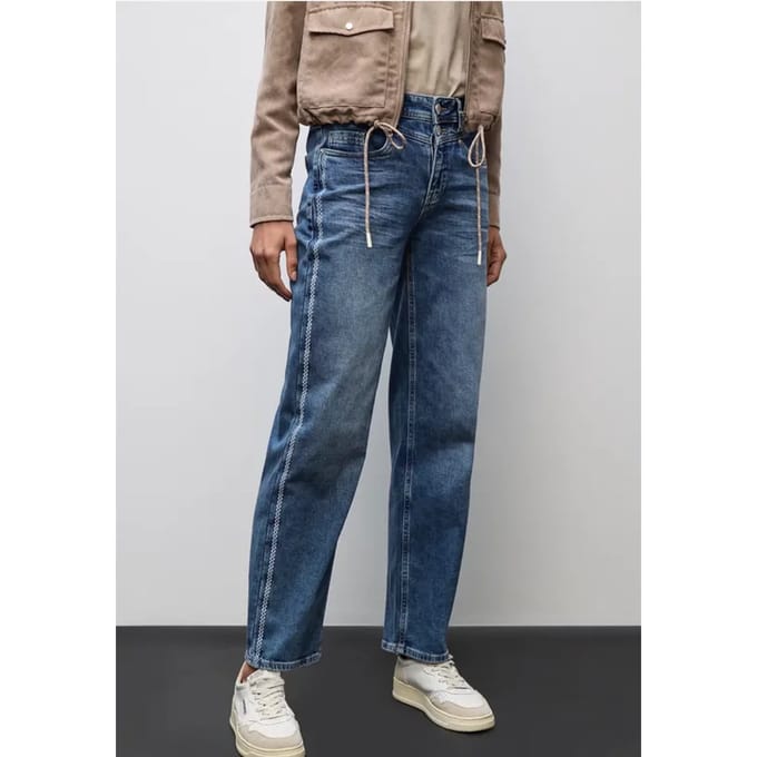 Jeans met gallonstrepen