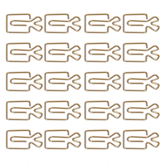 Paperclips IJzer Duurzaam Roestwerende Beplating Proces Sterk Kleurvast Lichtgewicht Draagbaar Mooi beige