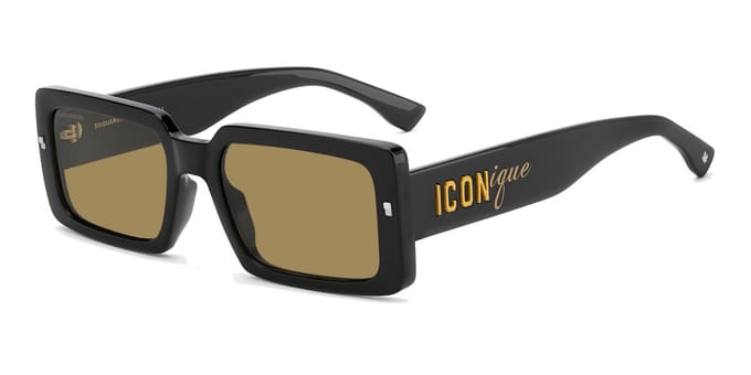 Dsquared2 ICON 0029/S Black yellow 55/19/145 MAN Zonnebrillen
