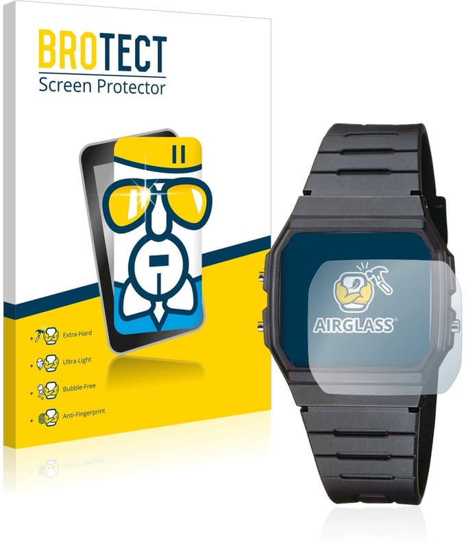 Screenprotector voor Casio Collection Unisex F-91W Beschermglas transparant