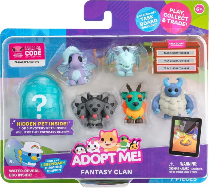 Adopt Me! - Pets 6-Pack 5cm Fantasy Clan Speelfiguren & personages