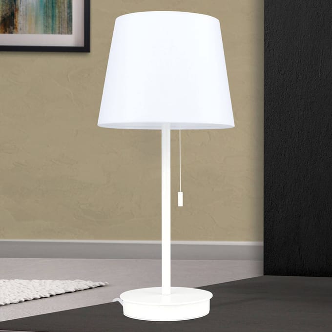 ORION Tafellamp Ludwig met USB-poort wit