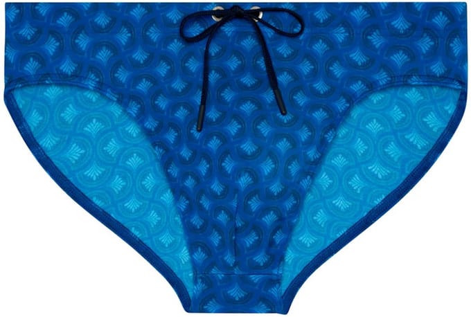 HOM - Trinacria Swim mini briefs - Navy Print - mannen - L