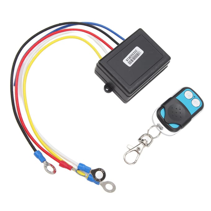 Kit Télécommande Treuil Sans Fil DC 12V 24V Portée 50ft Haute Sensibilité Ajustement Universel pour Voiture VTT