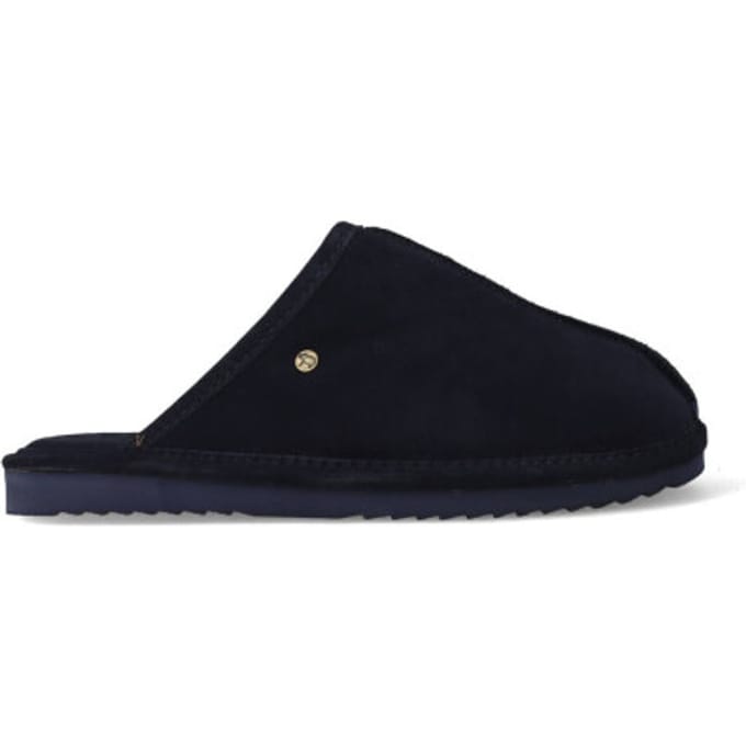 Warmbat Barron Suede Heren Pantoffels - Dark navy - Maat 40