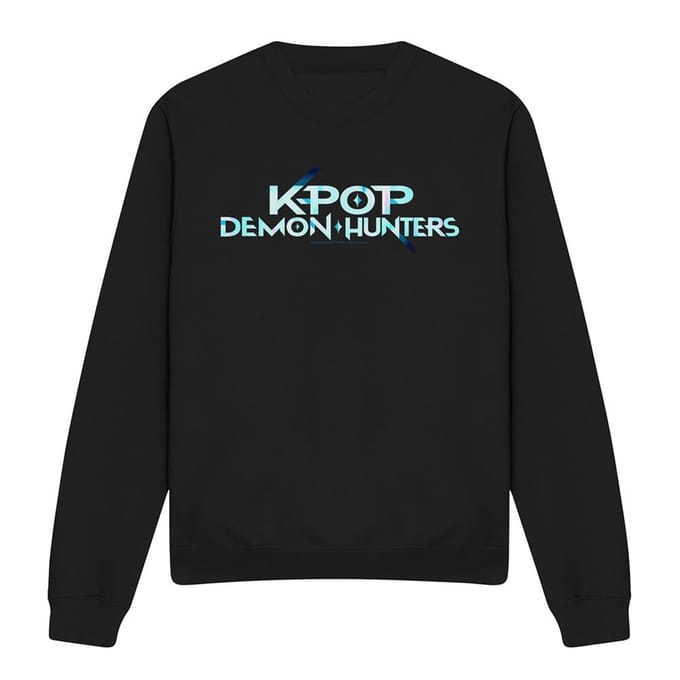 K-Pop Demon Hunters Unisex Volwassenen Logo Sweatshirt (Zwart)
