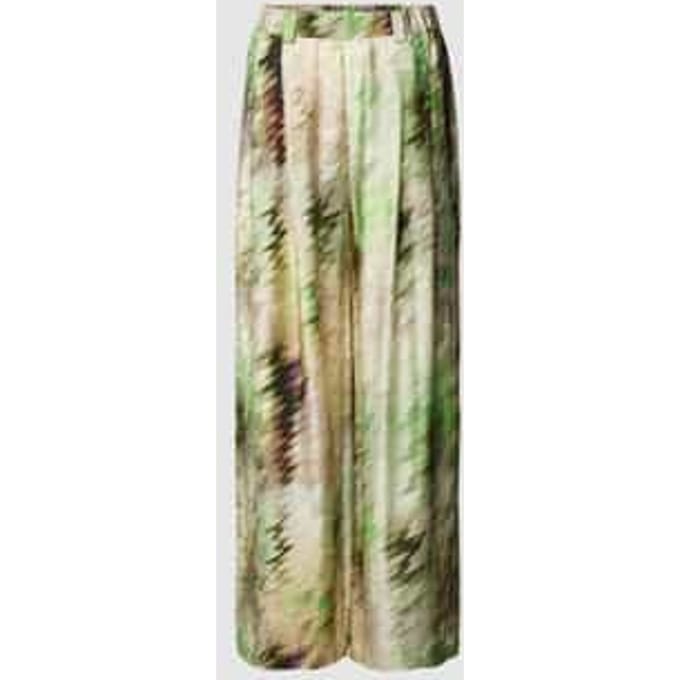 Stoffen broek van viscose met all-over motief