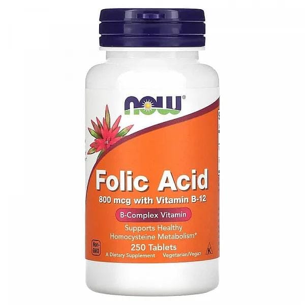 Now Foods - FOLIUMZUUR 800mcg., 250 TABLETTEN