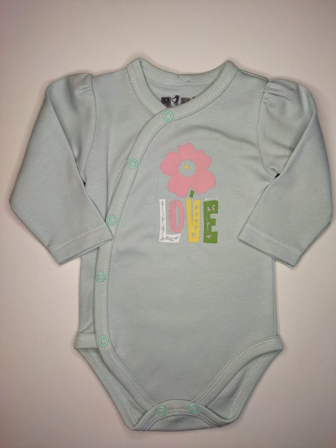 Nini - Rompertje Fleur - Omslagromper - Overslagromper - Maat 68 - 4 t/m 6 maanden