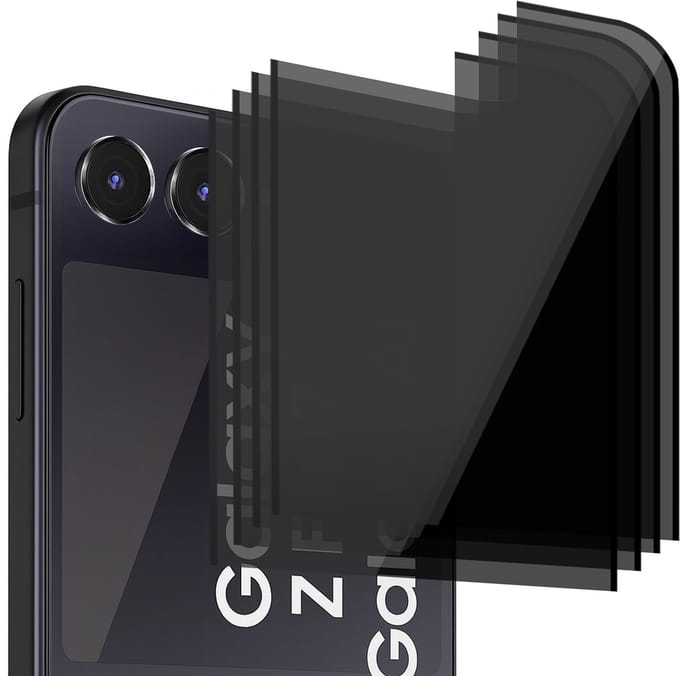 Privacy Screenprotector geschikt voor Samsung Galaxy Z Flip 7 - 4x Volledig Dekkend Glas Screen Protector