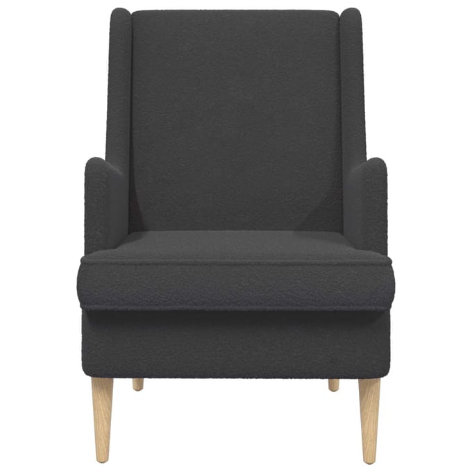 vidaXL - Fauteuil - Donkergrijs - Bouclé