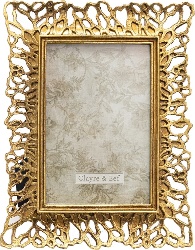 Clayre & Eef Fotolijst 10x15 cm Goudkleurig Polyresin