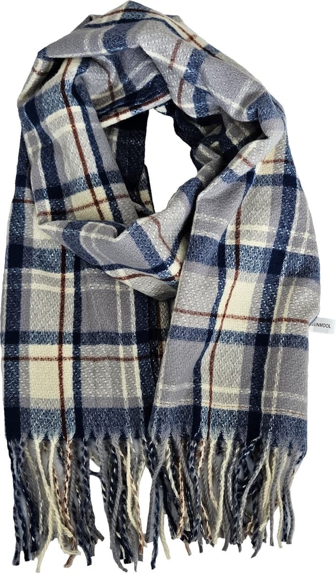 SUNMOOL Sjaal - Scarf - Warme Sjaal - 180x70cm - Blauw