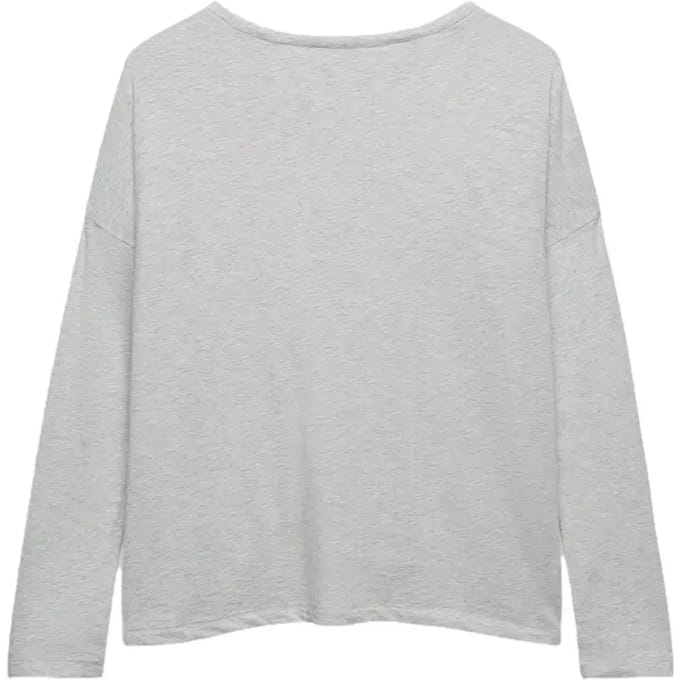 Superdry Studios Boothals Slub Longsleeve Grey Grootte: 40