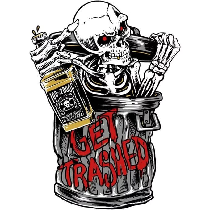 Stickers Lethal Threat Get Trashed Skeleton