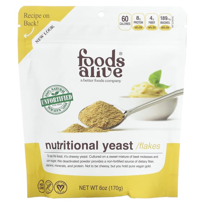Flocons de levure nutritionnelle, 6 oz (170g)