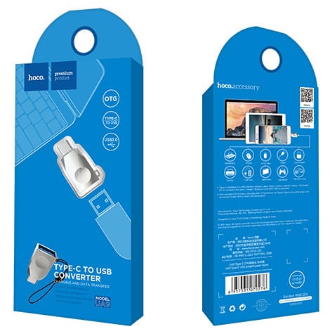 HOCO UA9 USB C naar USB A Adapter - Geschikt voor Opladen en Data - OTG Support