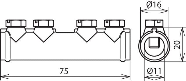 Dehn Verbindingshuls ZDC Voor Rd 7-10mm Met 4 Schroeven M6x12mm - 385202