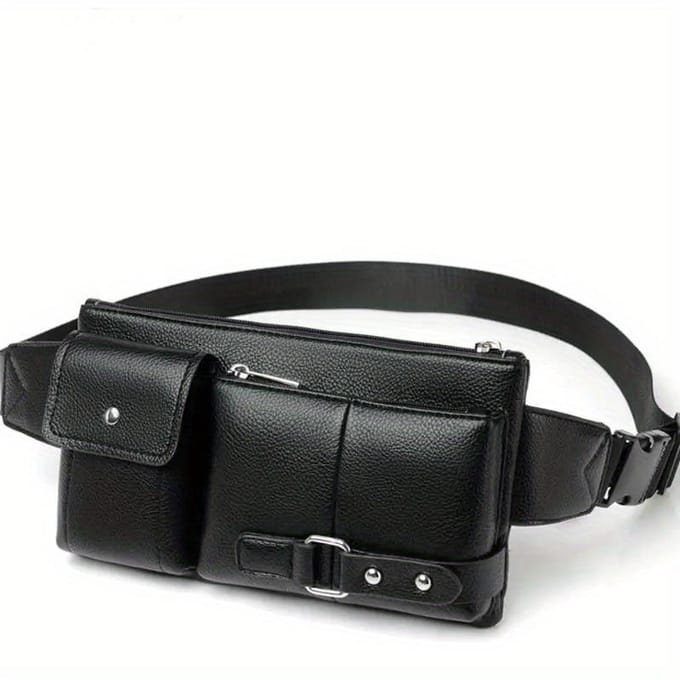 Multi-Pocket Pack Taille Tas Slanke Schoudertas Portemonnee Verstelbare Riem Casual Tas Buiten Tas gray