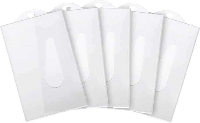 ID-kaarthouders - Kaarthoezen - Veilig Opbergen - Transparant Hard Plastic - 5 Stuks - Wit