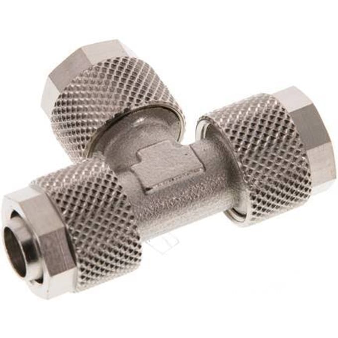 10x8 Vernikkeld Messing T-Opsteekkoppeling [2 Stuks]