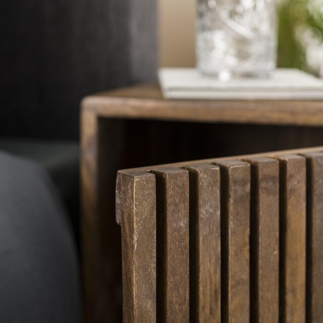 Hoyz Set van 2 Nachtkastjes Tweak - Massief Mangohout - Bruin - 40x30x60