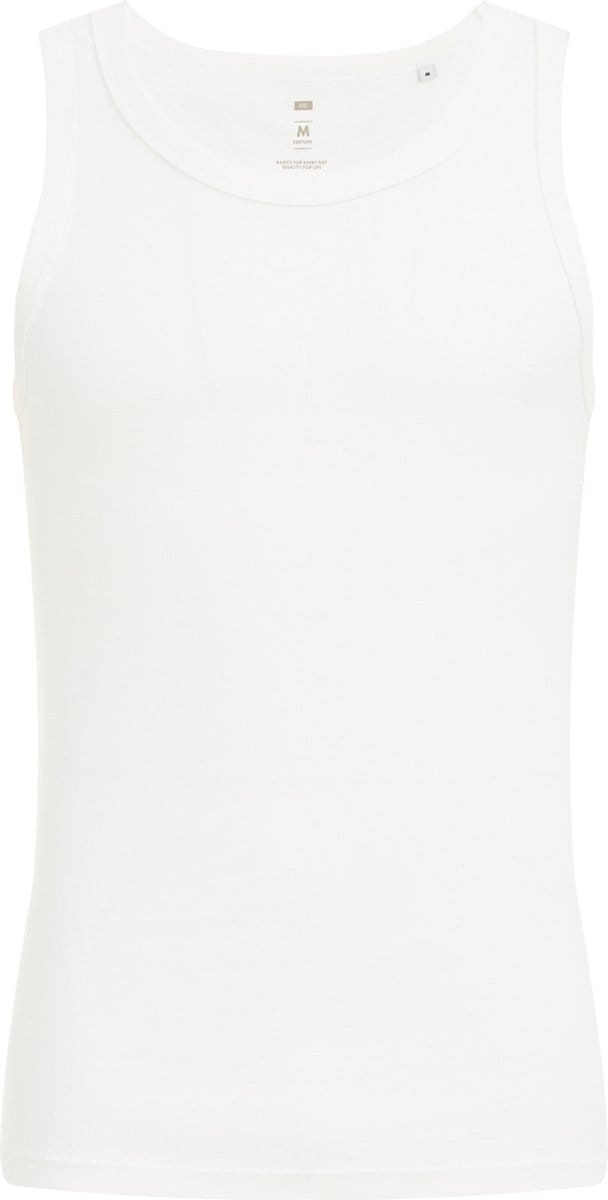 WE Fashion Heren Slim fit geribd singlet