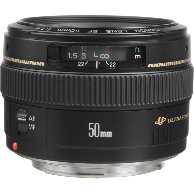 Canon EF 50mm F/1.4 USM Prime Lens zwart