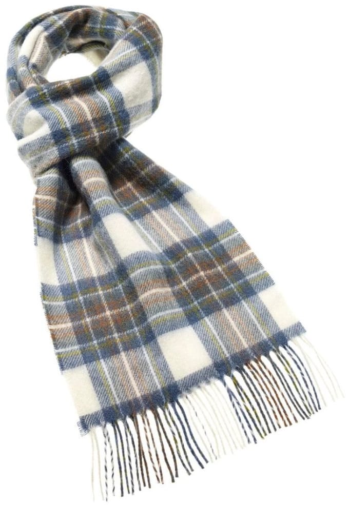 Sjaal Tartan Muted Blue Stewart - Merino Lamswol - 25 x 190 - Bronte by Moon