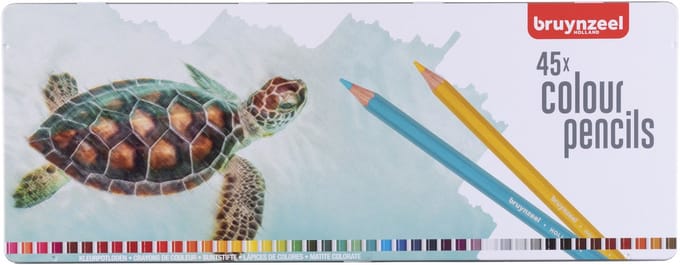 Bruynzeel Schildpad blik 45 kleurpotloden Tekenen