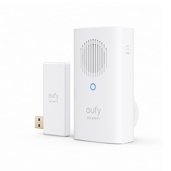 Eufy Deurbelgong Uitbreiding - Deurbel Chime - 8 Melodieën - Instelbaar Volume - Werkt met Homebase 2 en 3