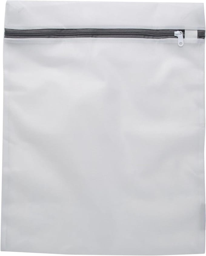 Grote waszak - Mesh tas - Kleding beschermen - Ritssluiting beschermer - 38 x 44 cm - Wit