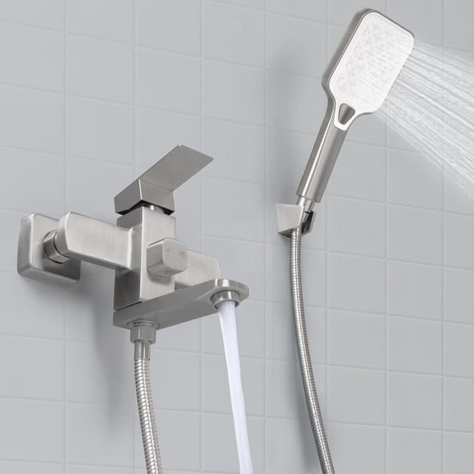 Goodivery ® Stijlvolle Badmengkraan Set met Handdouche en Draaibare Tuit