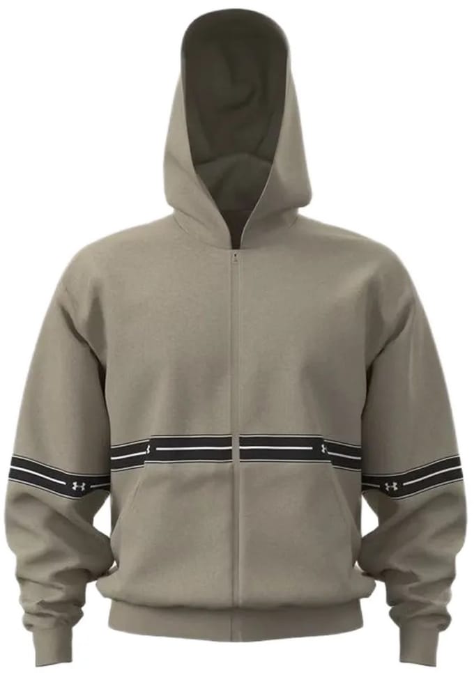 Under Armour Icon Fleece Taped Sweatshirt Met Rits Groen,Bruin L Man