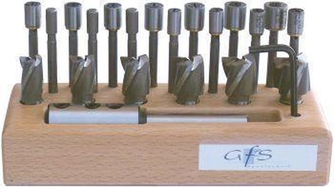 Tapverzinker-combinatie-set HSS Gr. 1 in houten sokkel GFS
