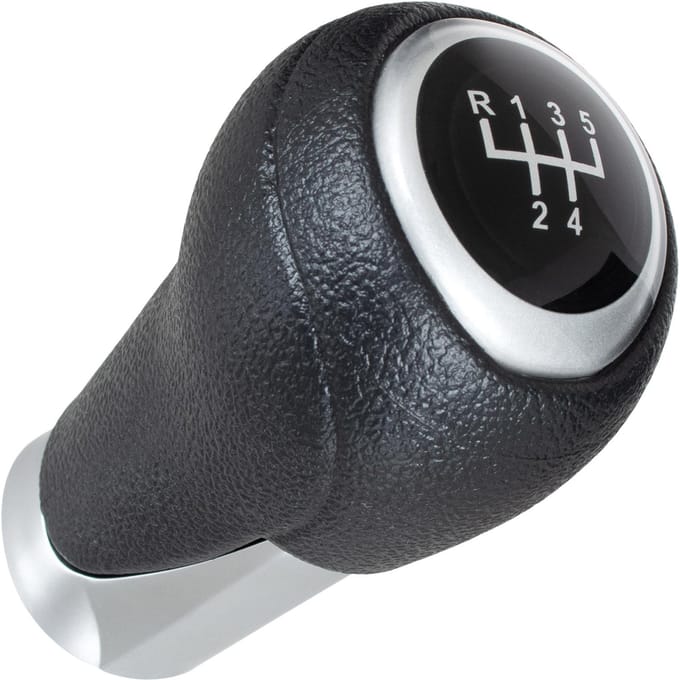 Modecar - Versnellingspookknop - Mazda 3 III - Zwart/Zilver - 5 Versnellingen