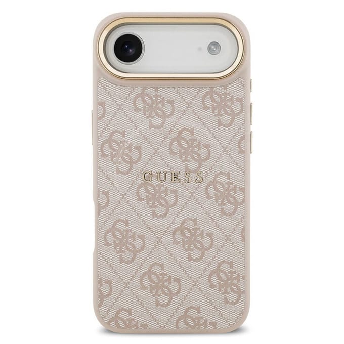 Guess Back Cover - iPhone 17 Air - Roze - Luxe PU Leer - Schokabsorberend Design