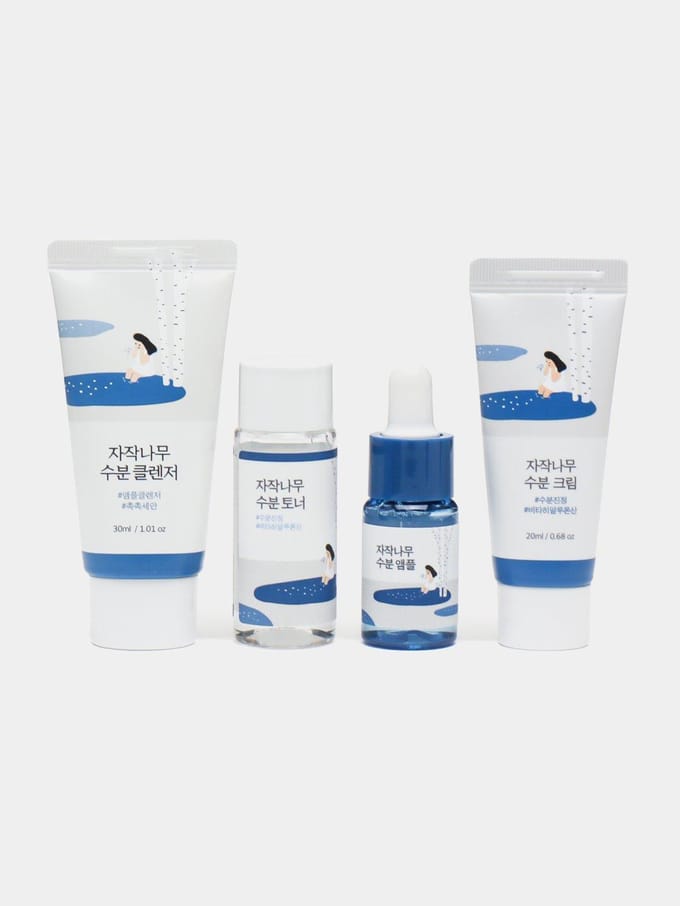 Round Lab Travel-Friendly Mini Skincare Kit Birch Juice Trial Kit blue