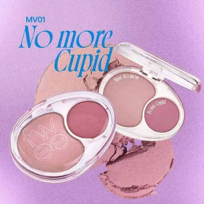 FWEE Mellow Dual Blusher MV01 No More Cupid – Tweekleurige blush 7,2 Poeder