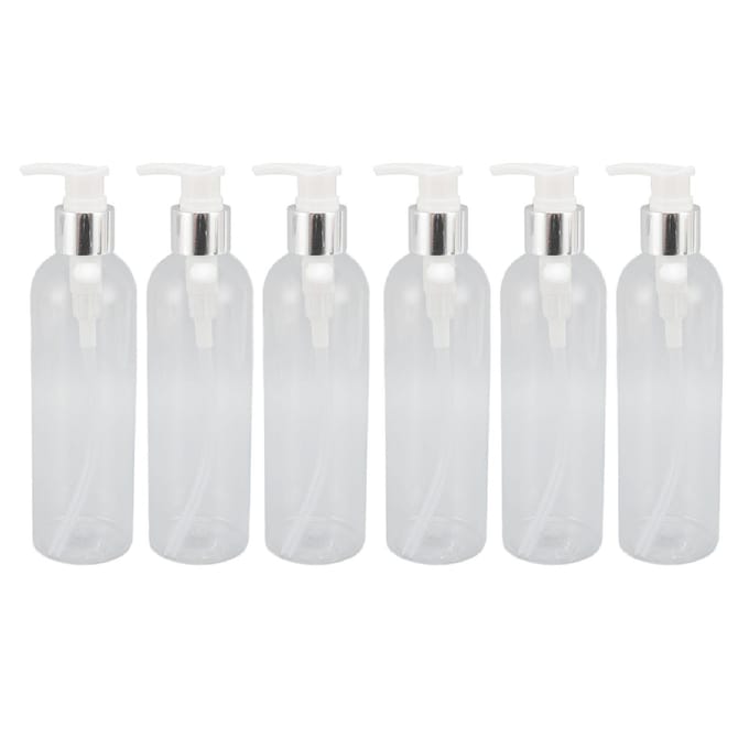 Transparante Plastic Pompfles Dispenser Leeg Navulbaar Massageolie Fles Pomp voor Shampoo white