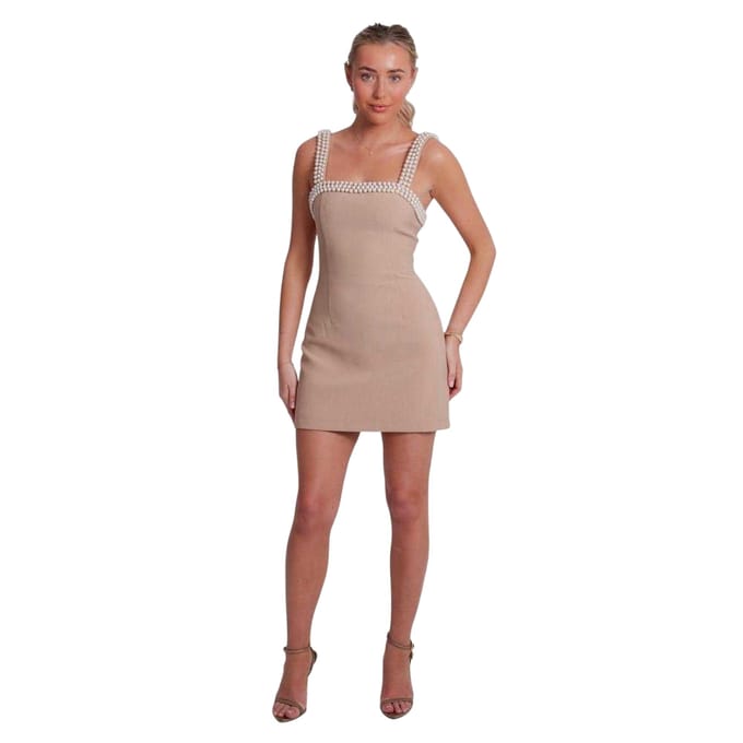 Odd Muse Dames/Dames Ultieme Parel Mini Jurk (Kameel)