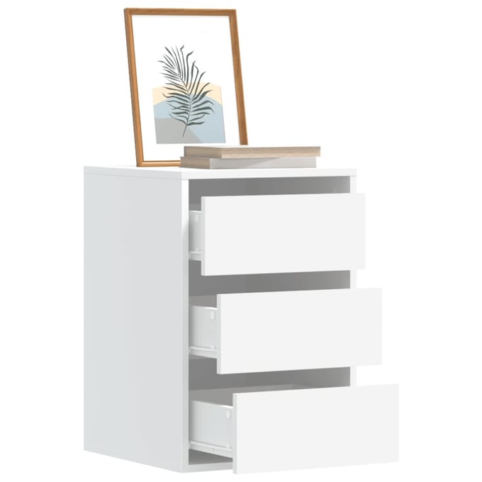 vidaXL - Ladekast - 40x41x58 - cm - bewerkt - hout - wit